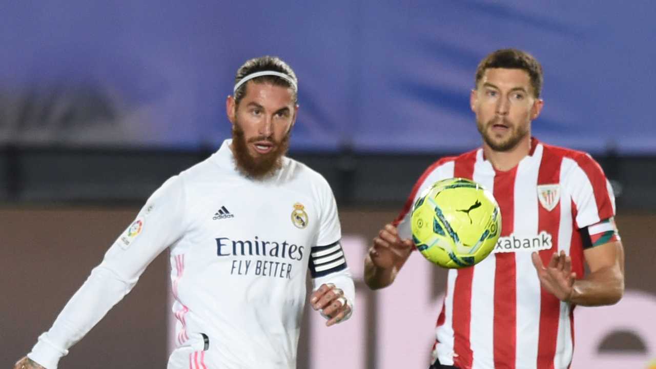 Sergio Ramos nel derby Getty Images