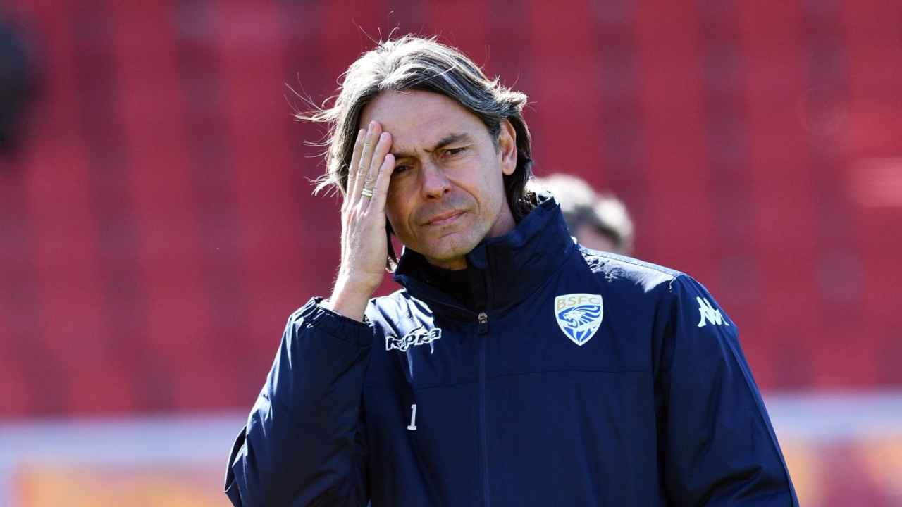 Inzaghi a Brescia - foto LaPresse