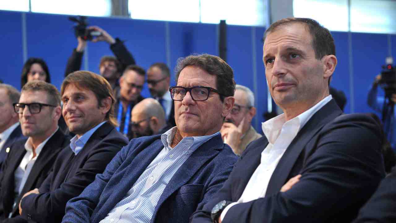 Conte, Capello e Allegri - foto LaPresse