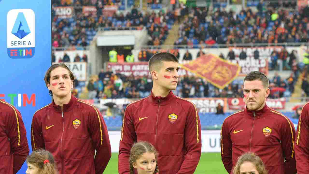 Zaniolo, Mancini e Veretout - foto LaPresse