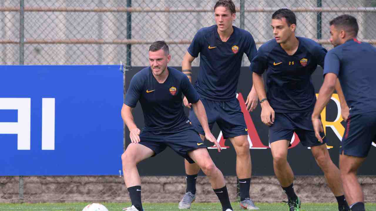 Allenamento Roma - foto LaPresse