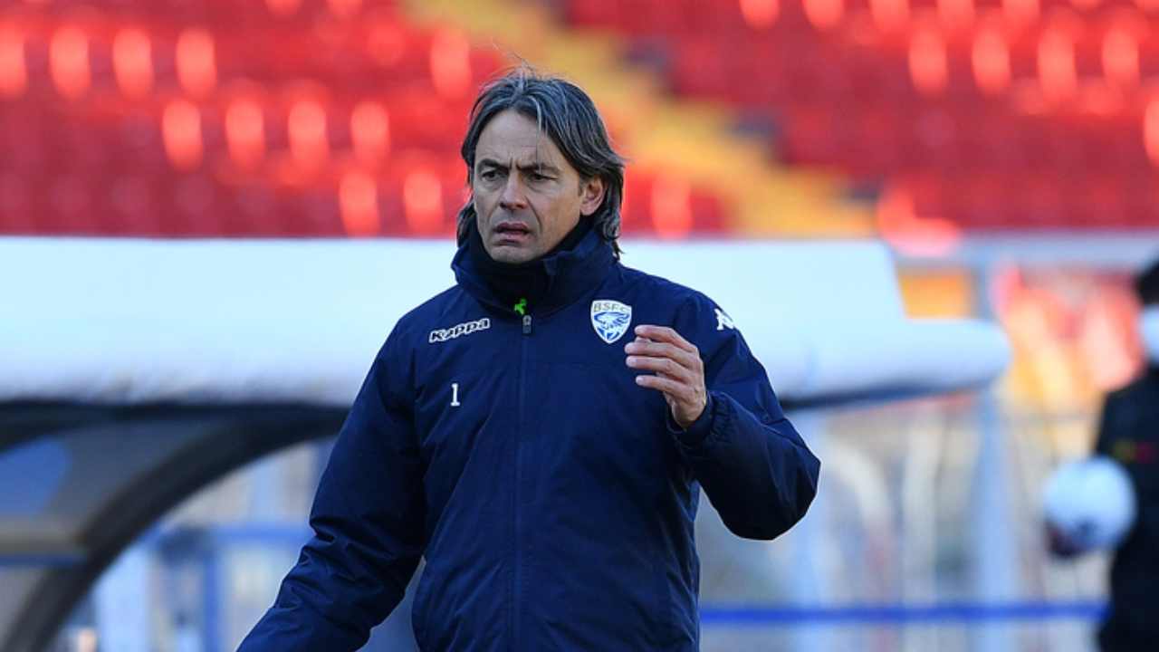 Inzaghi a Brescia - foto LaPresse