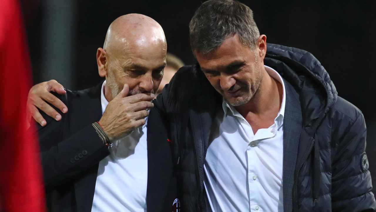 Pioli e Maldini foto Ansa