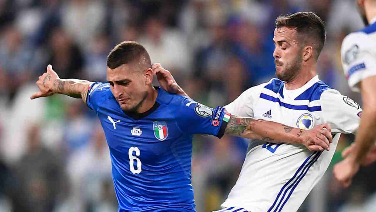 Verratti e Pjanic - foto LaPresse