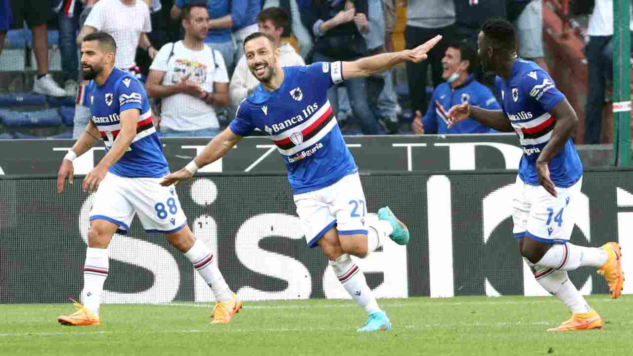 quagliarella esulta foto LaPresse