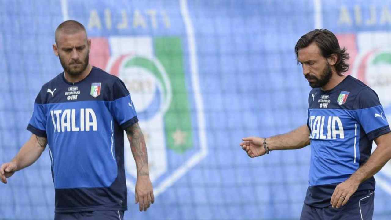Pirlo e De Rossi con Italia foto LaPresse