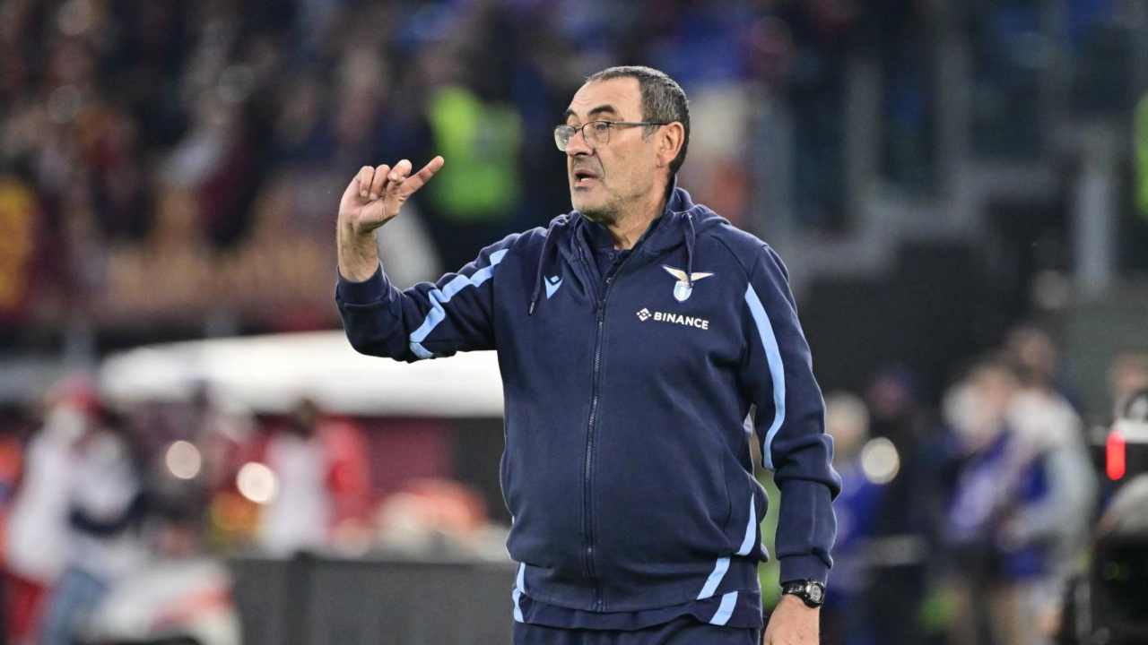 Sarri in panchina - foto Lapresse