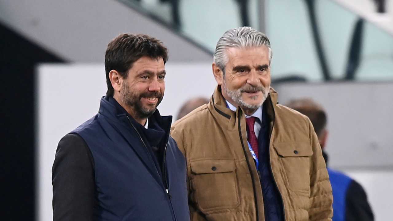 Agnelli e Arrivabene foto LaPresse