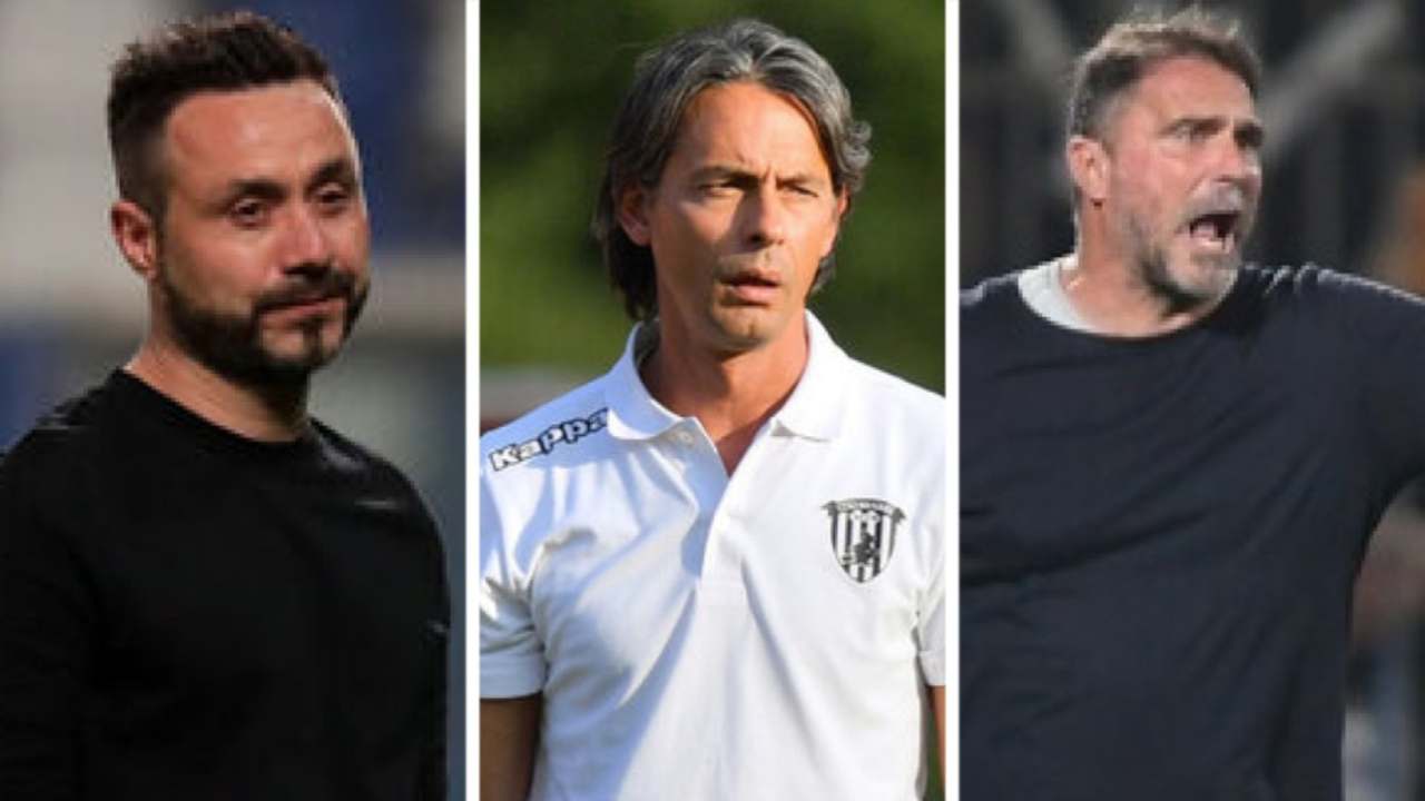 De Zerbi-Inzaghi-D'Angelo - foto LaPresse