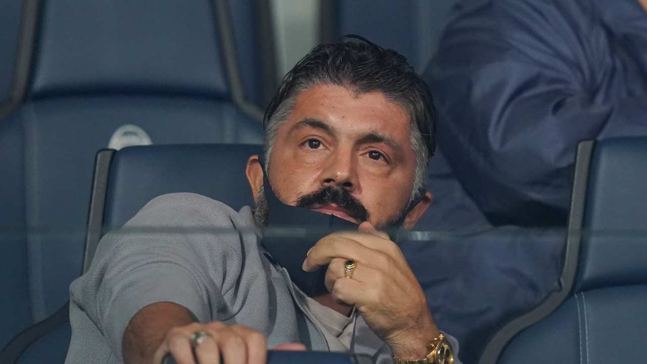 Gattuso in tribuna - foto LaPresse