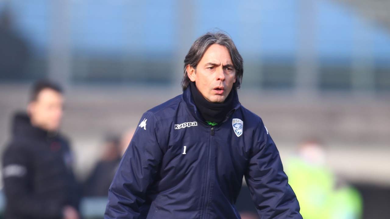 Inzaghi a Brescia - foto LaPresse