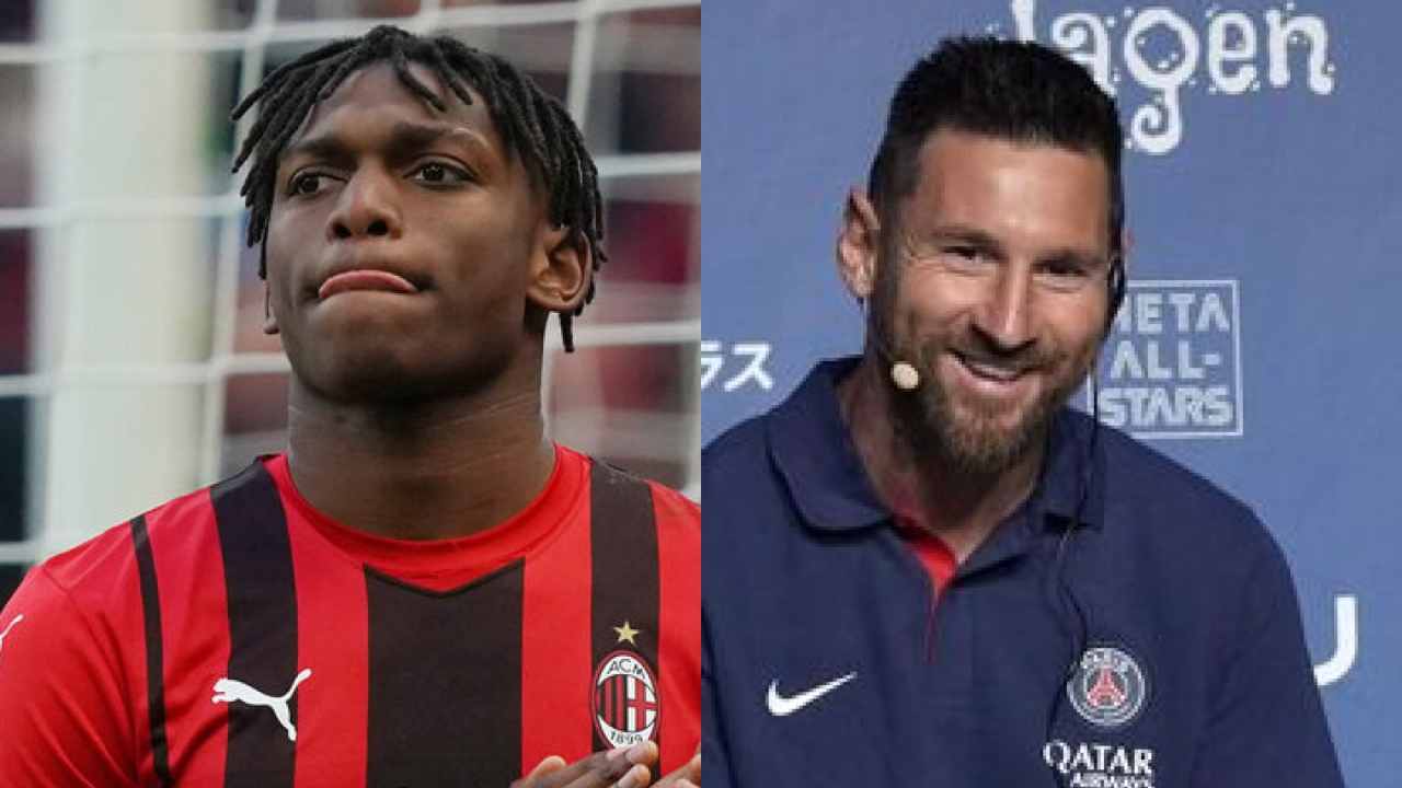 Leao e Messi foto laPresse