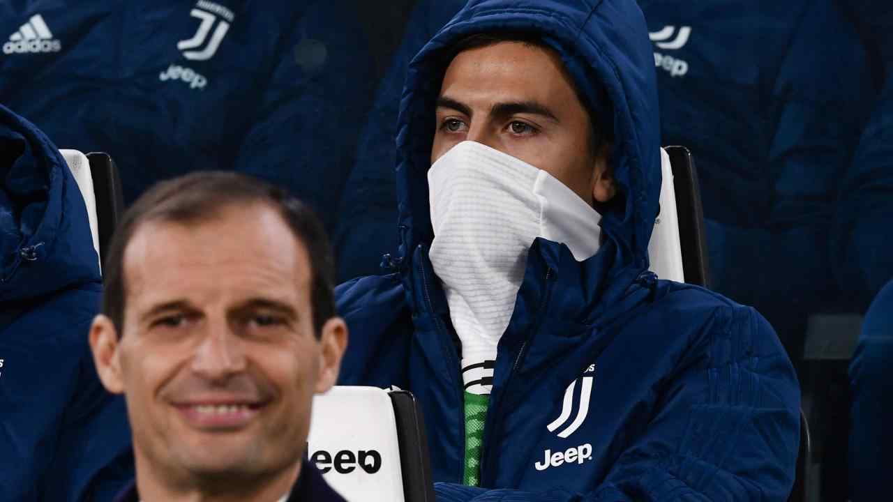 Allegri e Dybala - foto LaPresse