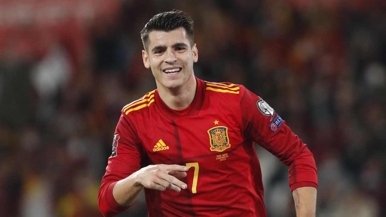 Morata sorride foto laPresse