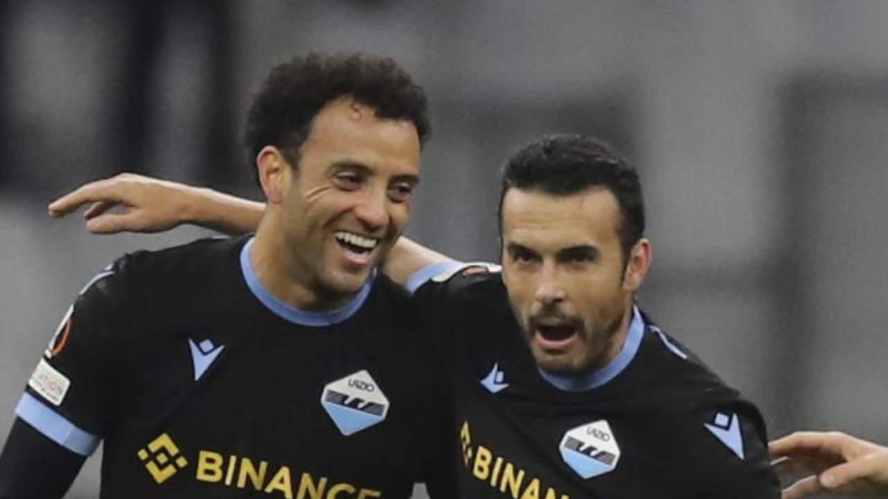 Felipe Anderson e Pedro foto LaPresse