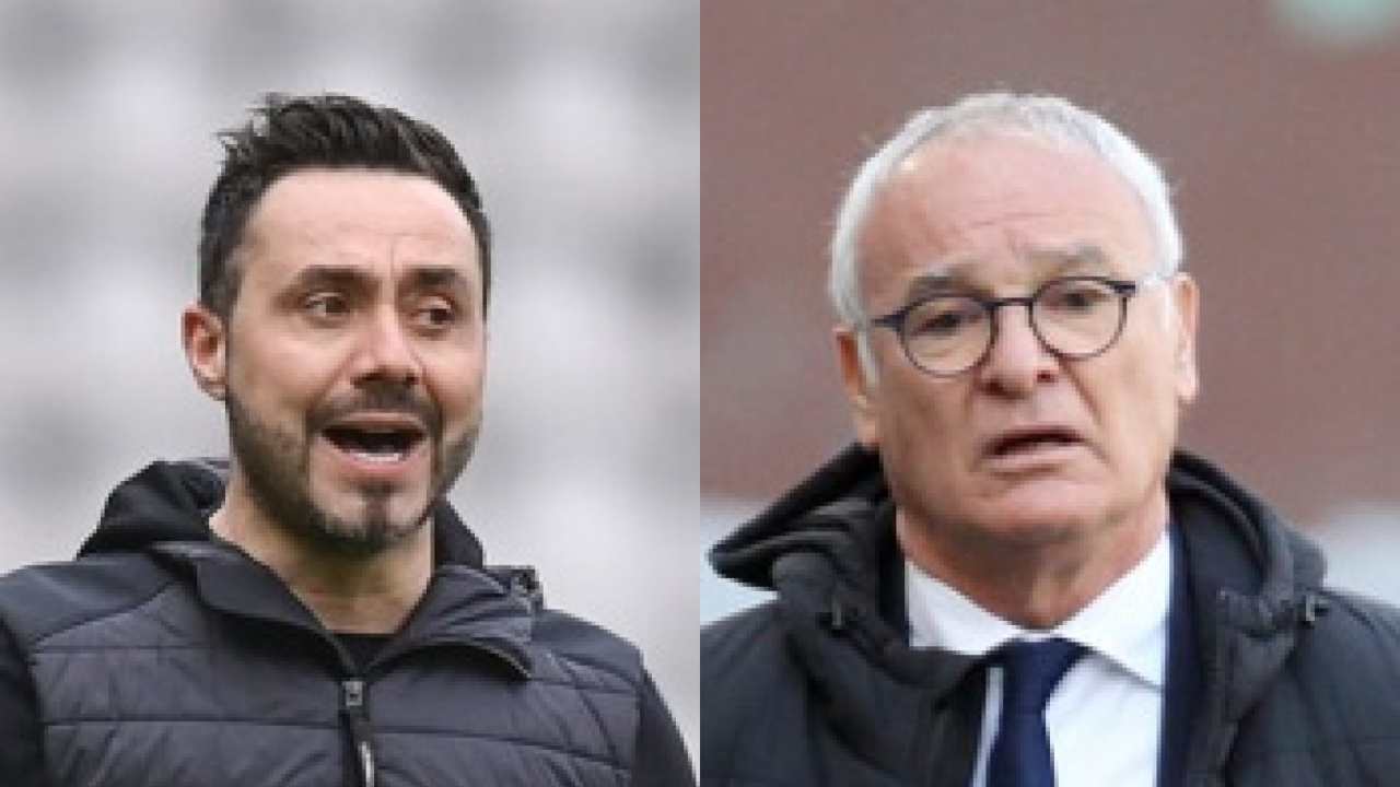 De Zerbi e Ranieri foto LaPresse