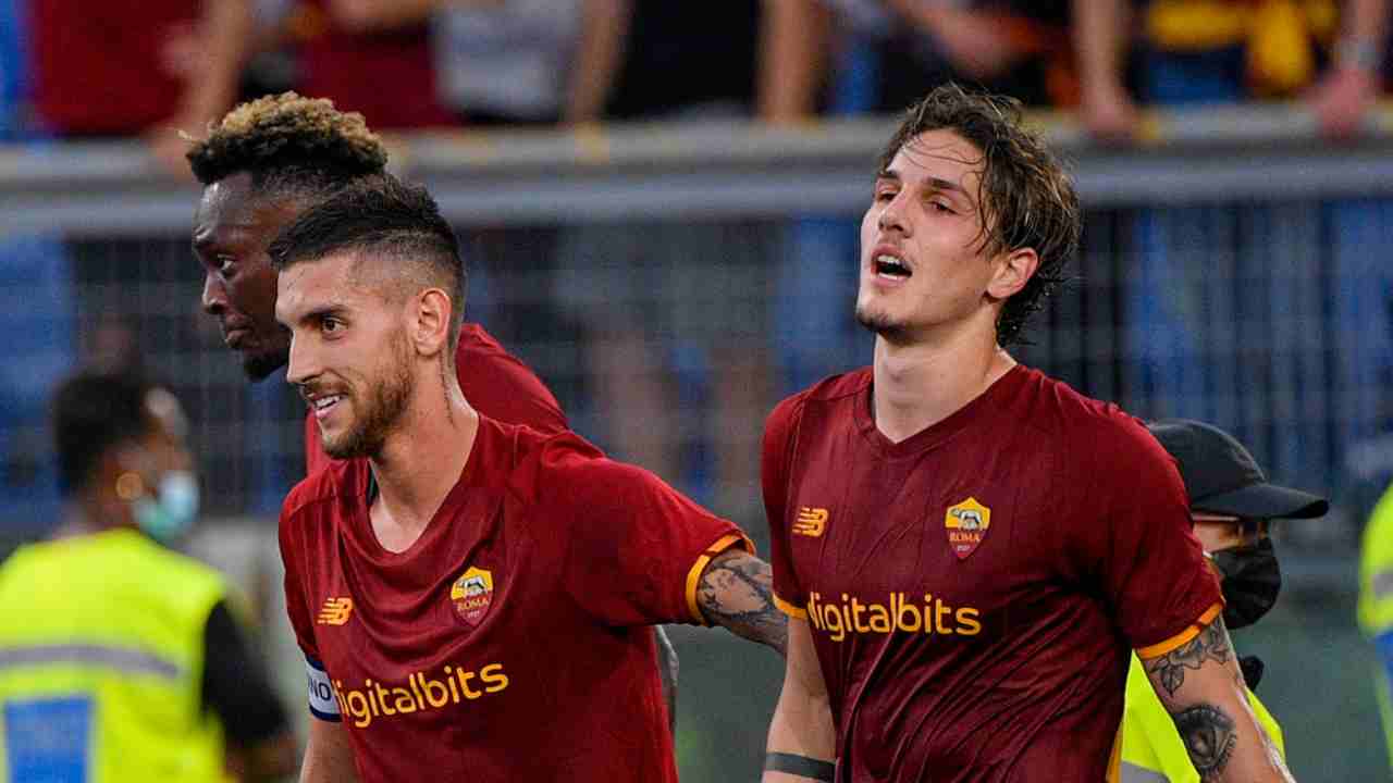 Zaniolo-Pellegrini e Abraham foto LaPresse