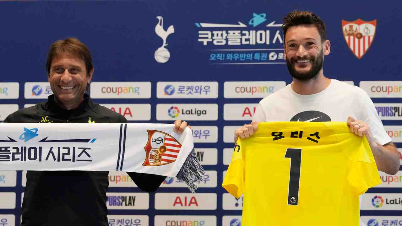 Conte e Lloris - foto LaPresse