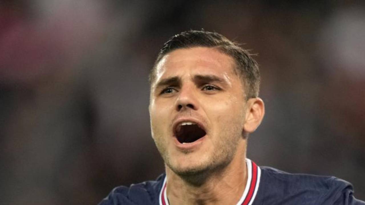 Icardi esulta psg - foto LaPresse