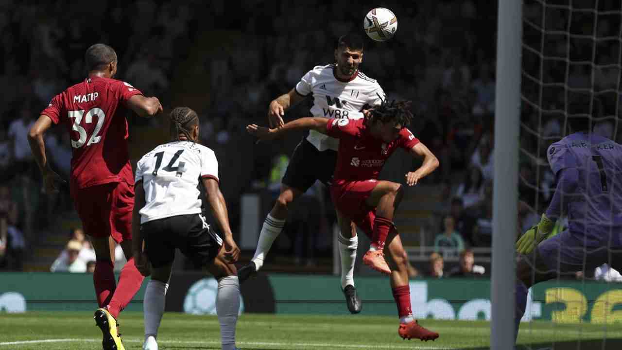 Mitrovic gol Liverpool foto LaPresse