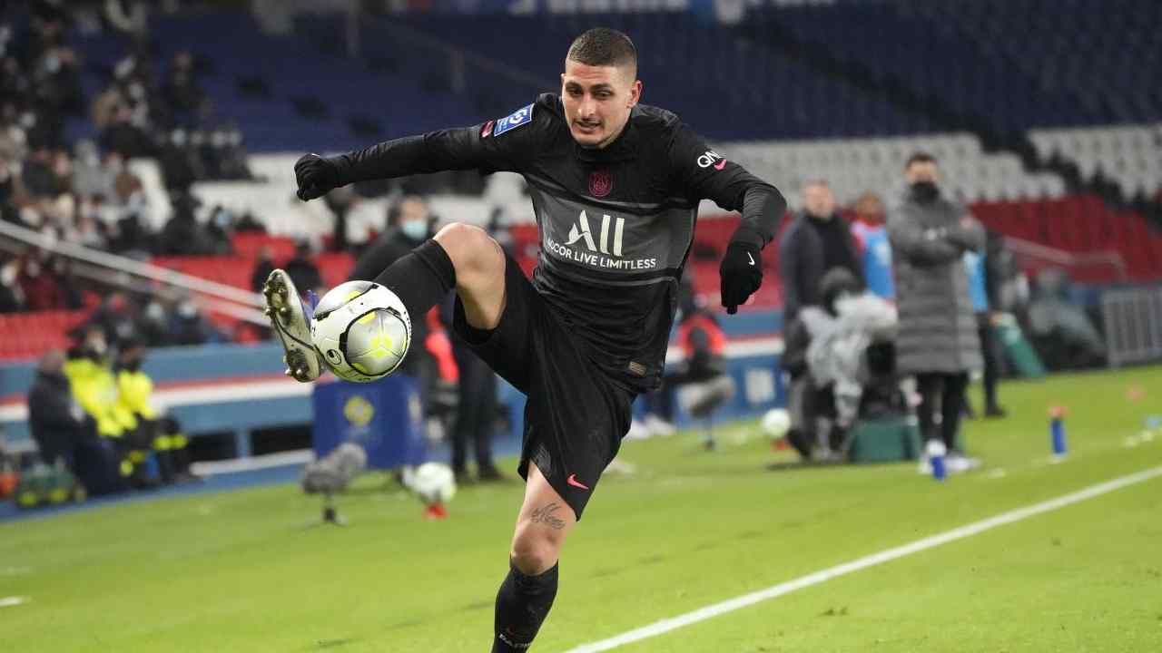 Verratti stop palla foto LaPresse