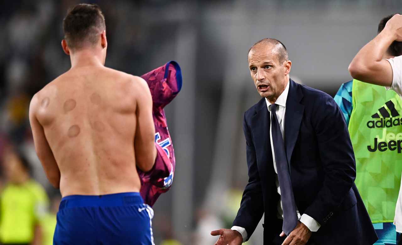 Allegri dopo il gol annullato a Milik e le dichiarazioni in diretta (LaPresse)