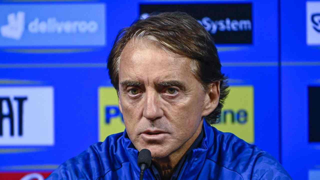 Roberto Mancini in conferenza - foto lapresse