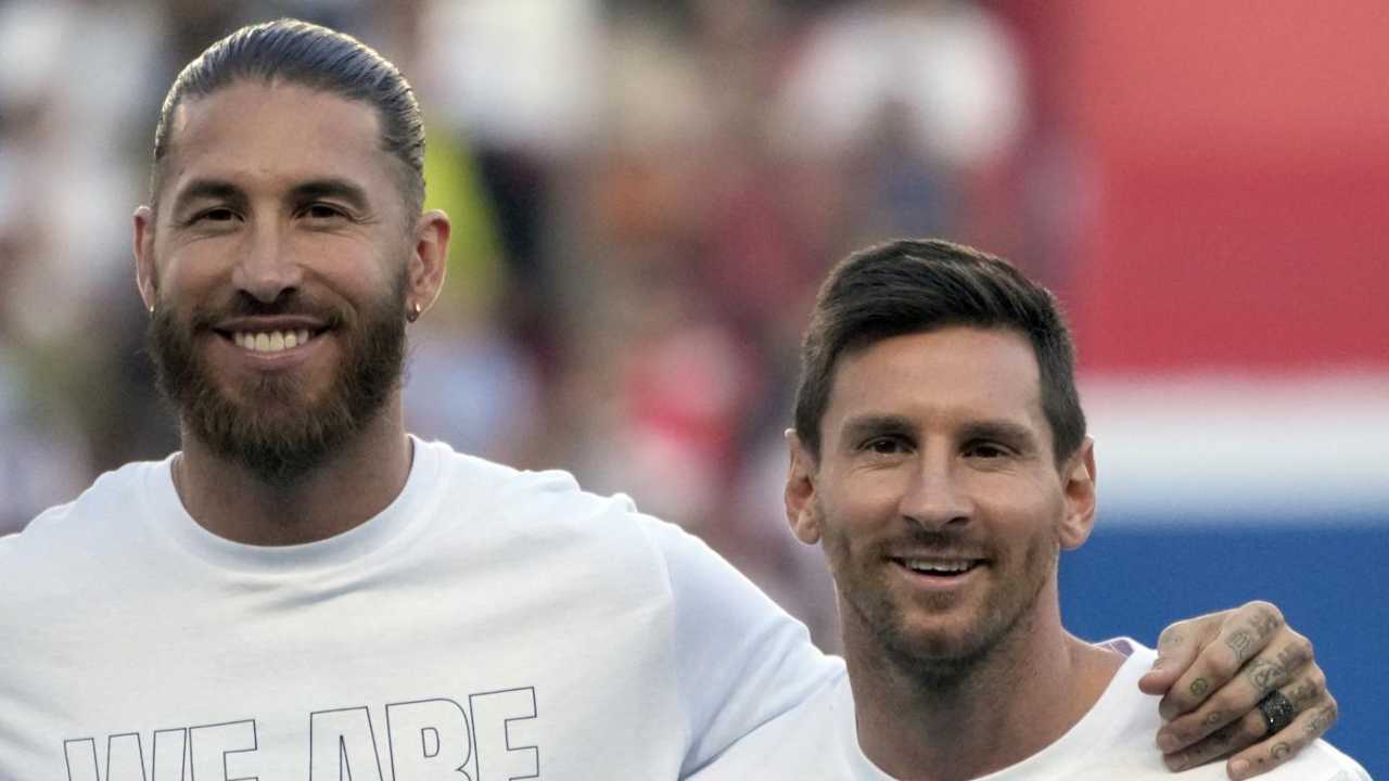 Ramos e Messi foto LaPresse