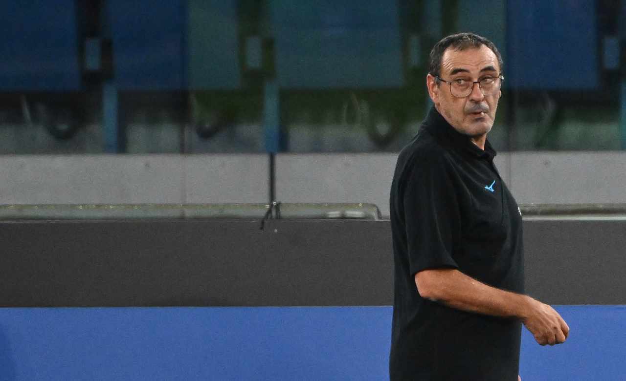 Sarri annuncia l'infortunio di Zaccagni in conferenza stampa (LaPresse)