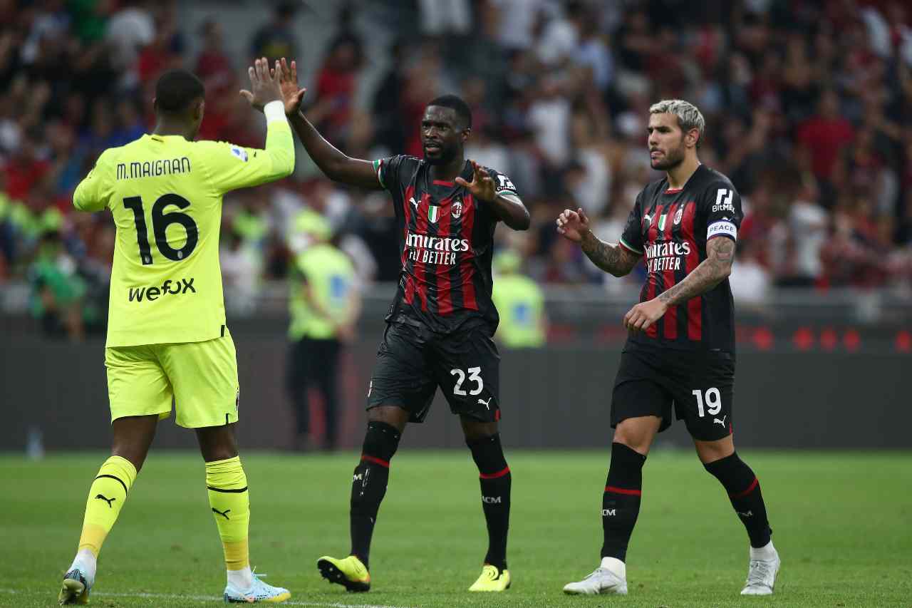 Mike Maignan, Fikayo Tomori e Theo Hernandez