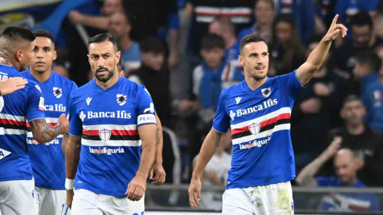 Quagliarella e verre foto LaPresse