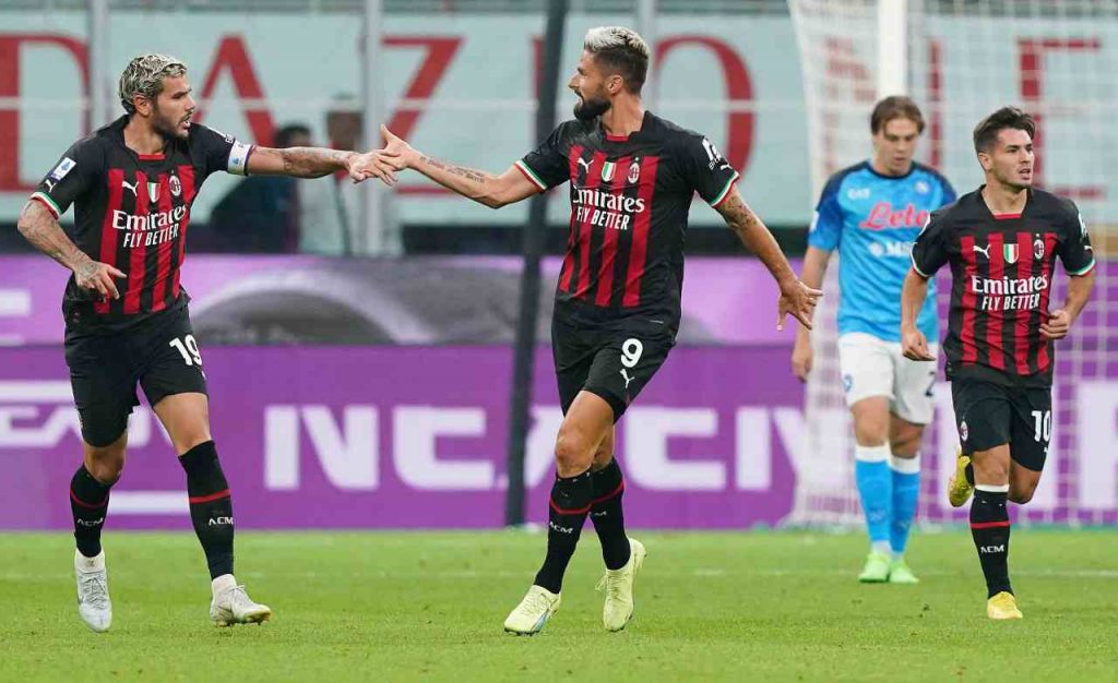 Theo Hernandez, Olivier Giroud e Brahim Diaz