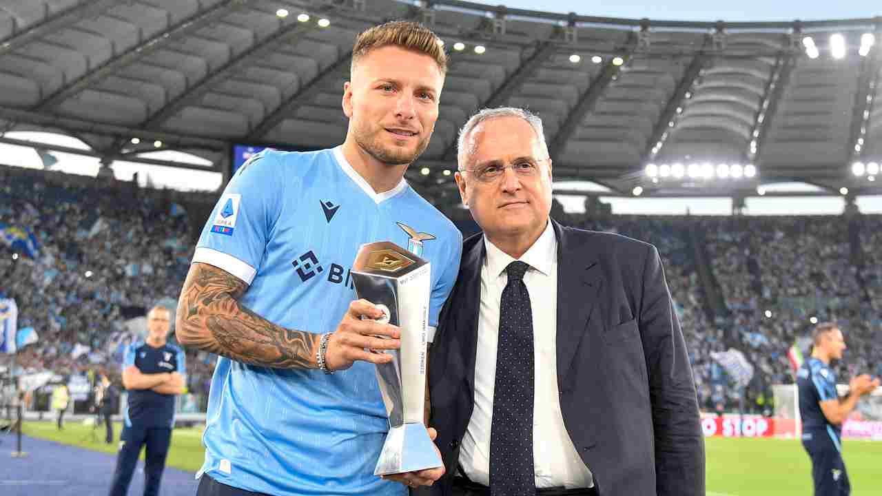 Immobile e Lotito - foto LaPresse