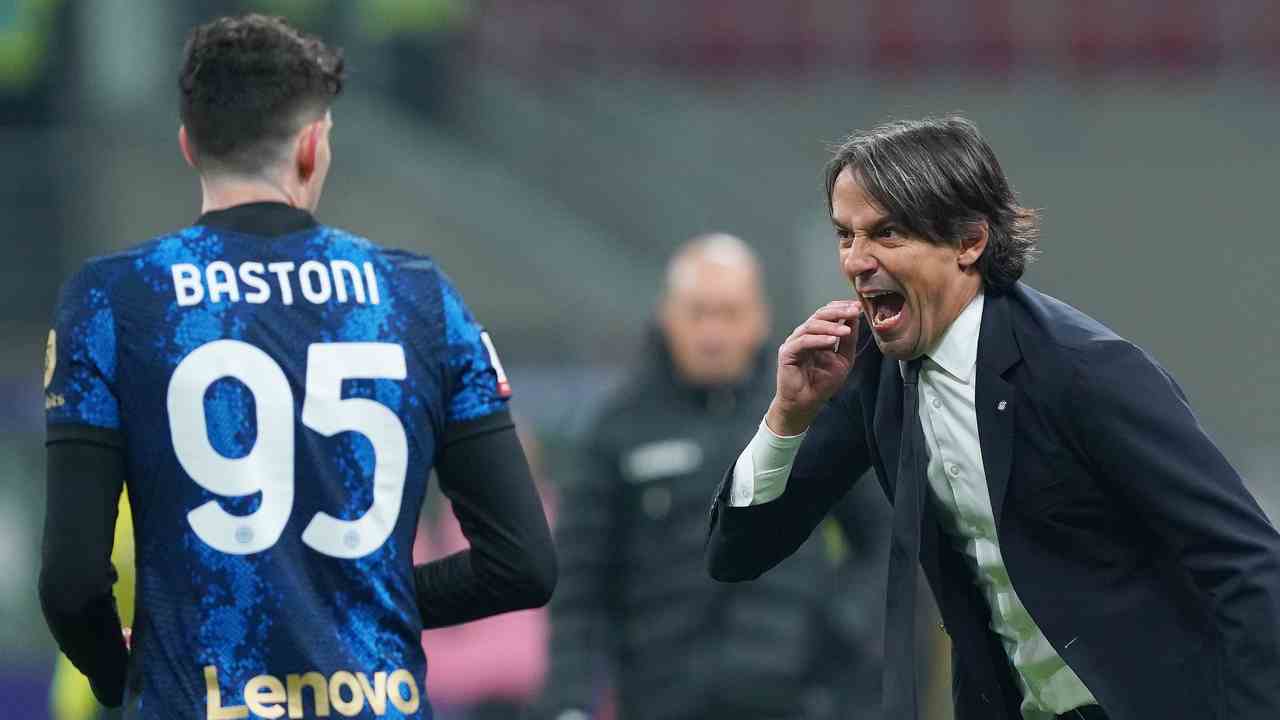 Inzaghi e Bastoni foto LaPresse