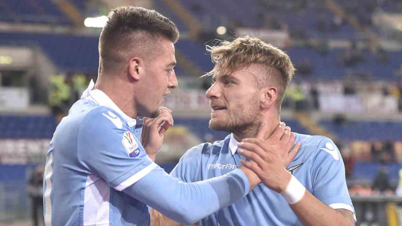 milinkovic e immobile - foto laPresse