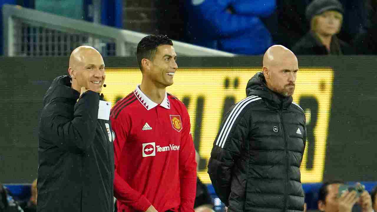 Ronaldo e Ten Hag foto LaPresse