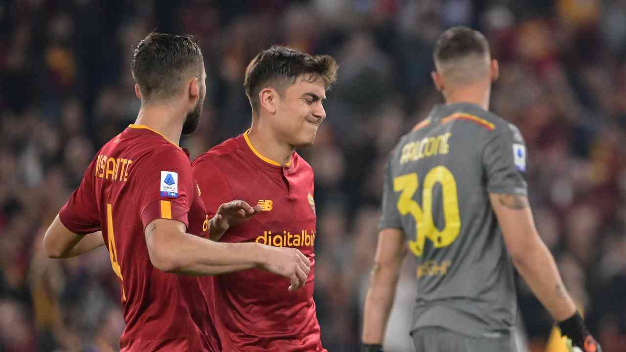 dybala roma-lecce foto LaPresse