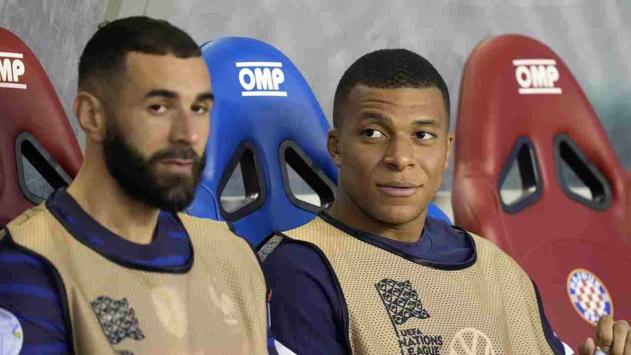 benzema e mbappè foto LaPresse