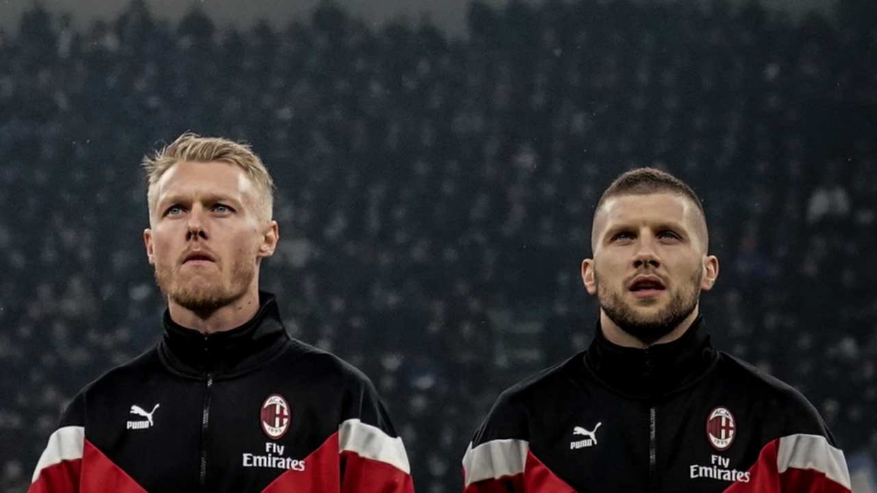 Kjaer e Rebic - foto LaPresse