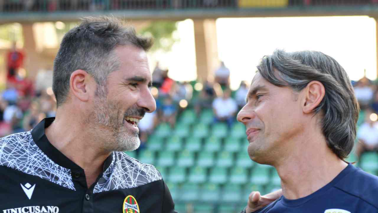 Lucarelli e Inzaghi foto LaPresse