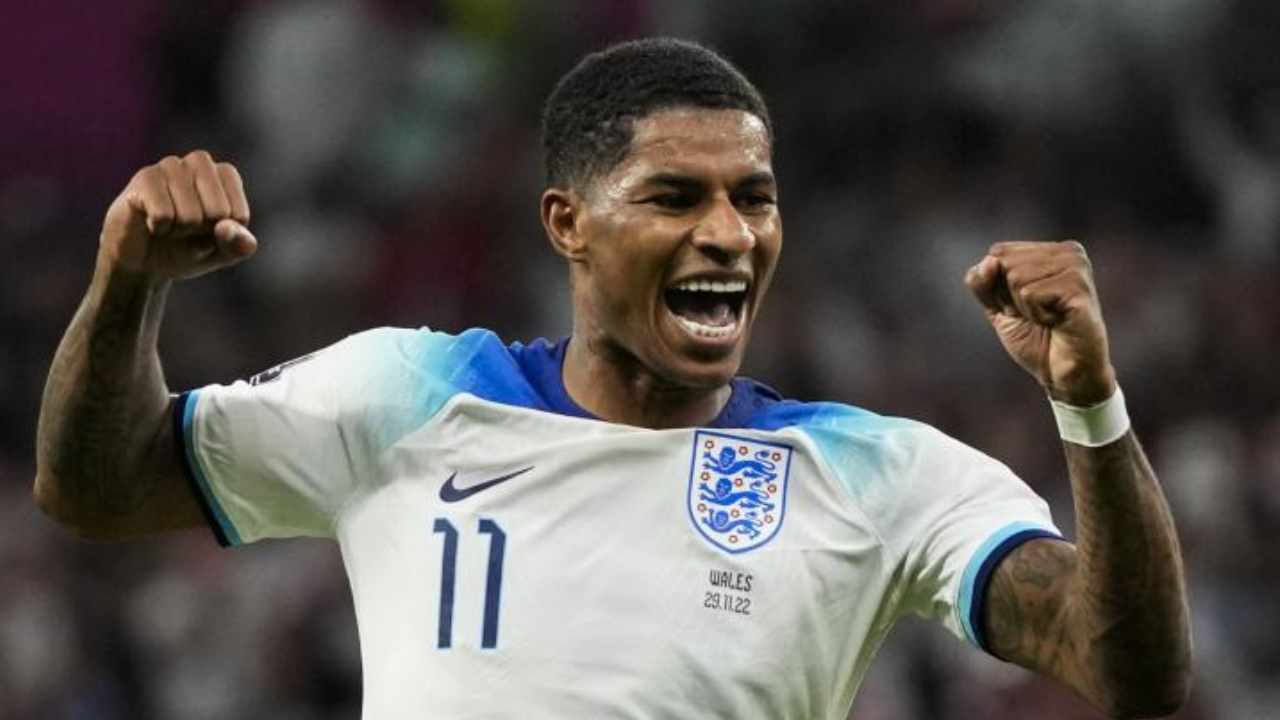 Rashford esulta foto LaPresse