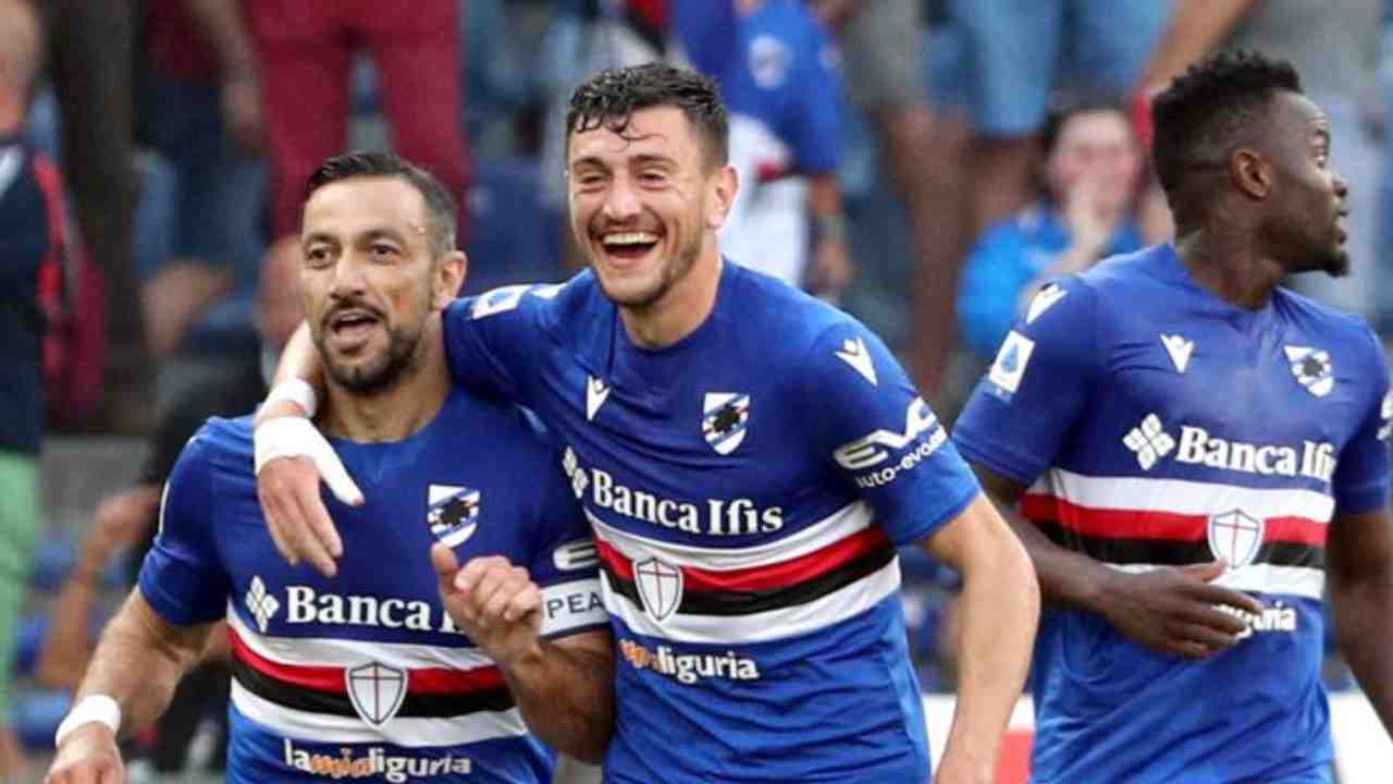Sampdoria felice foto LaPresse