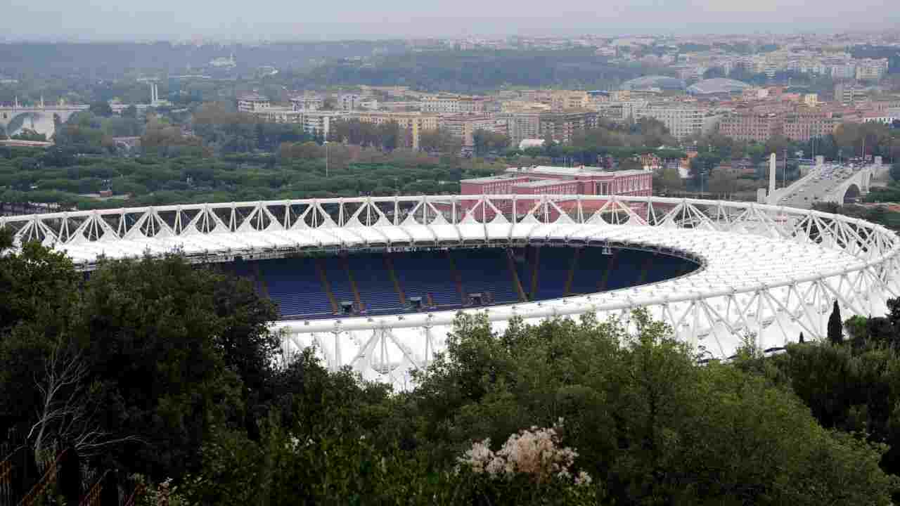 Olimpico dall'alto - foto LaPresse