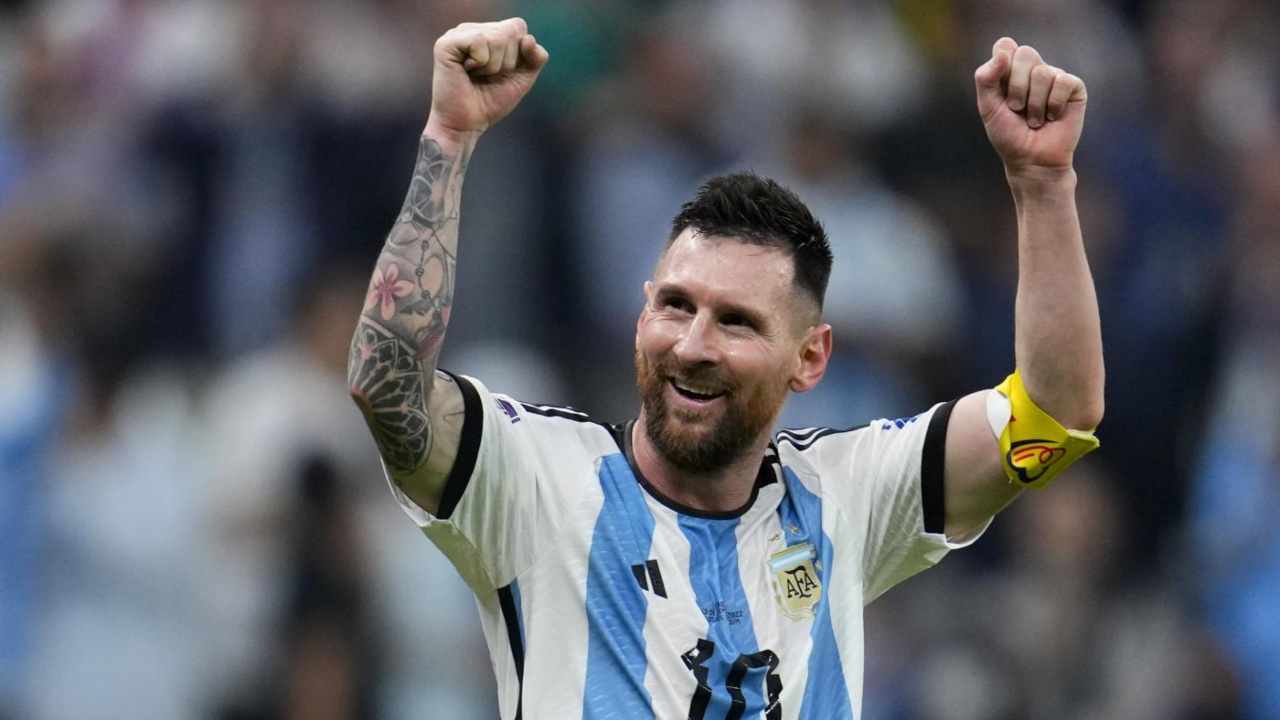 Leo Messi esulta foto LaPresse
