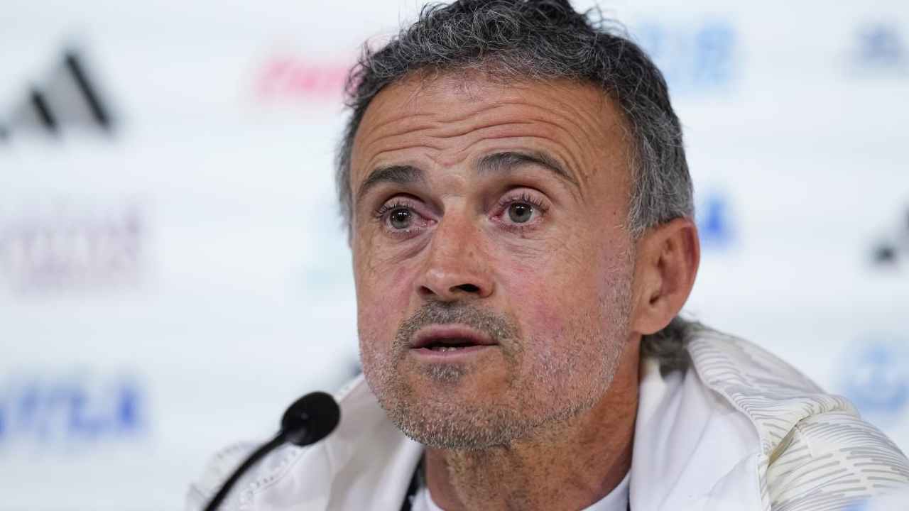 Luis Enrique in conferenza - foto LaPresse