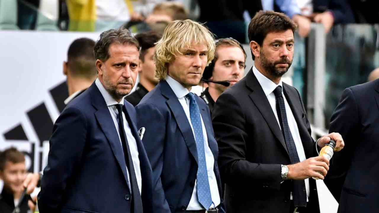 Nedved Paratici e Agnelli foto LaPresse