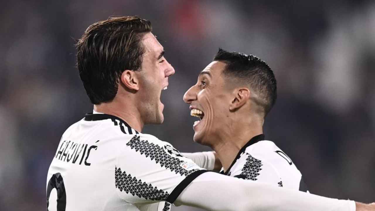 Vlahovic e Di Maria - foto laPresse