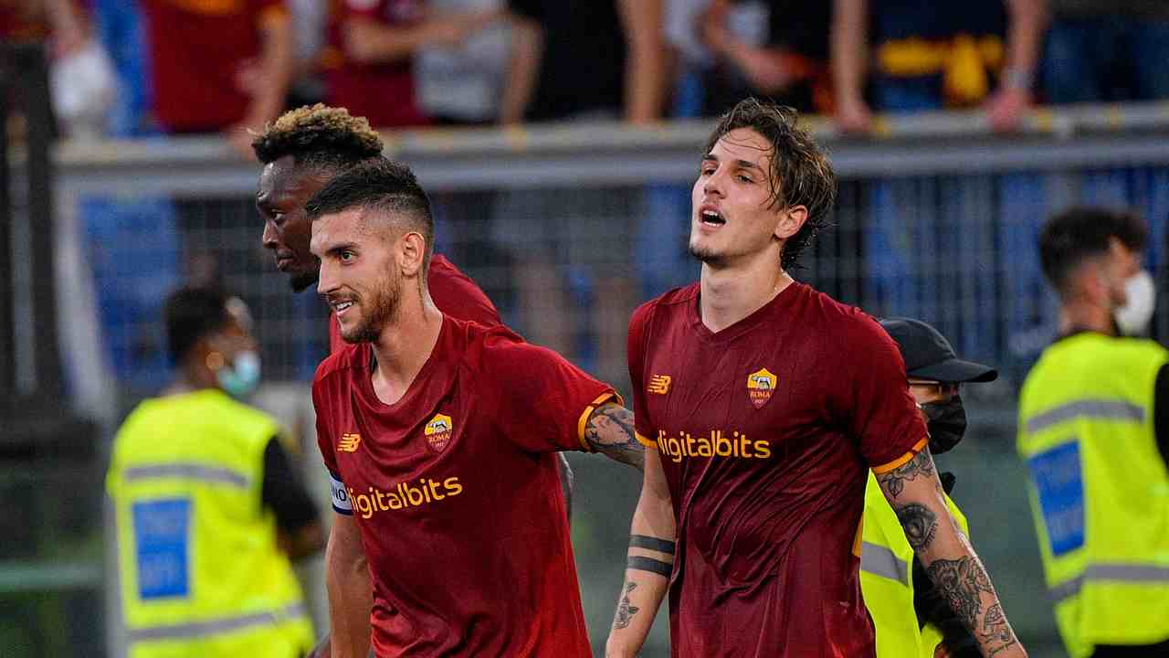 Abraham,Zaniolo e Pellegrini foto LaPresse