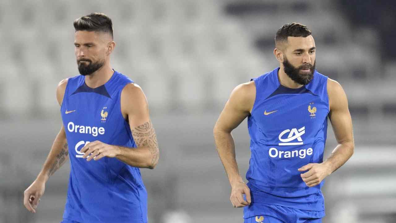 Giroud e Benzema - foto laPresse