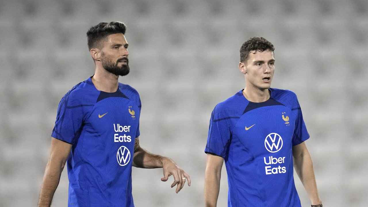 Giroud e Pavard - foto laPresse